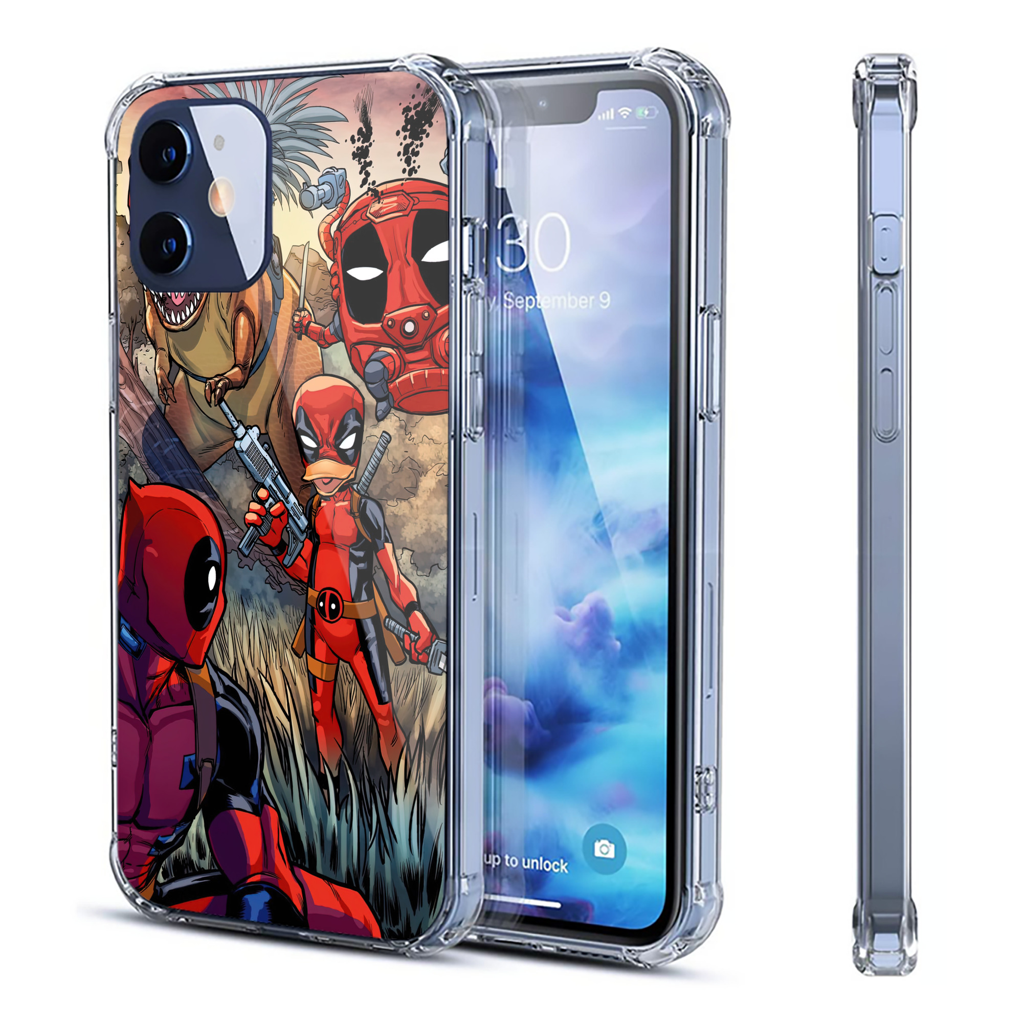 （画像用） Deadpool デッドプール 【iPhone 12シリーズ対応】透明スマホケース（クリアソフトケース）